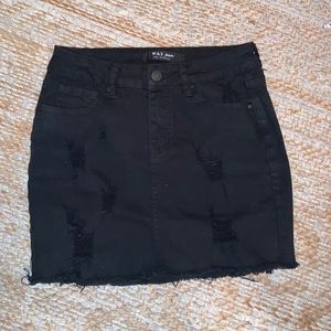 Black jeaned skirt